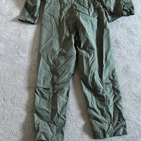 USAF Green Flyers Coveralls Conductive Fiber 42R EUC Maj. Patches - Picture 5 of 8